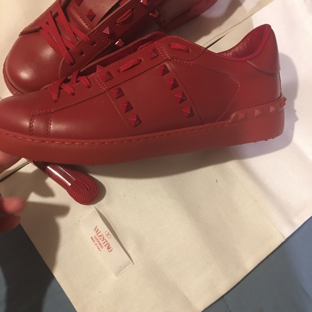 VALENTINO GARAVINI ROCKSTUD UNTITLED ROSSO SNEAKER - Picture 6 of 14